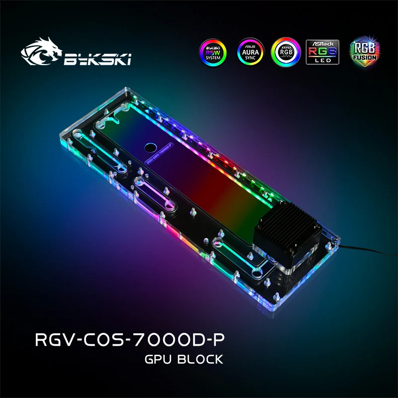 Bykski RGV-COS-7000D-P,PC Cooling Distro Plate For Corsair 7000D Case,A-RGB Waterway Board Reservoir Water Tank Pump