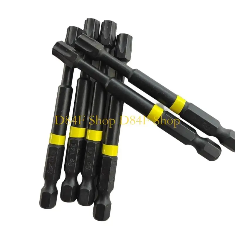 D84F 10Pcs High Torque Star Bit Screwdriver Bit, Suitable for DIYer Projects and Professional Use with Various Size