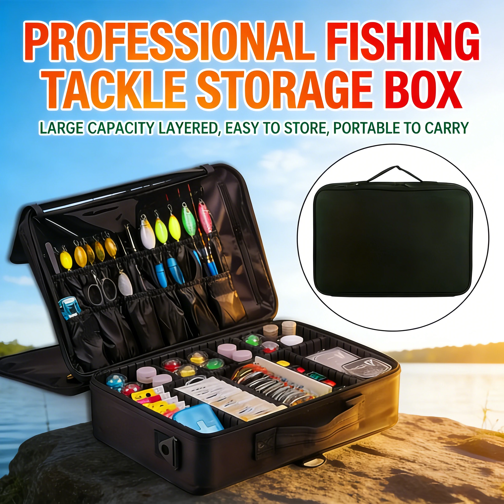 

Водонепроницаемая сумка-органайзер для рыболовных снастей и инструментов: коробка для хранения морских рыболовных принадлежностей, наживки, лески и поплавков