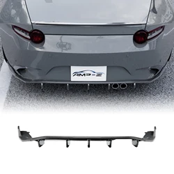 Rear Bumper Diffuser Lip For Mazda MX-5 MX5 Miata ND 2016-2025 Carbon Fiber Look/Gloss Black Boot Spoiler Tail Splitter Bracket