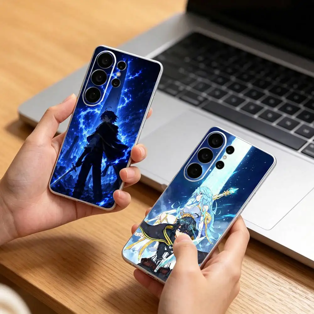 Magic Anime W-Wistoria Wand and Sword Transparent phone Case For Samsung S25,24,21,22,21,20,10,S9Ultra,Plus,Fe,Lite