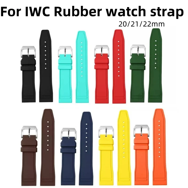 Silicone Watch bracelet for IWC PILOT'S WATCHES/PORTUGIESER Seiko 20mm 21mm 22mm Universal watch strap Quick Release watchbelt