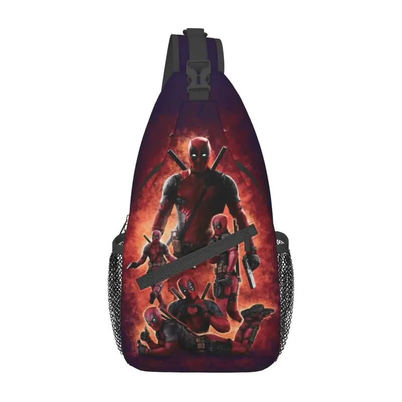 Deadpool Sling Crossbody Backpack Men Custom Shoulder Chest Bag for Traveling Daypack