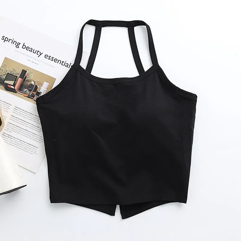 Beautiful Back Vest For Women Summer Breast Pads Sleepwear Top Suspender One Piece Pajamas Cotton Modal Sleep Bottom Underwear
