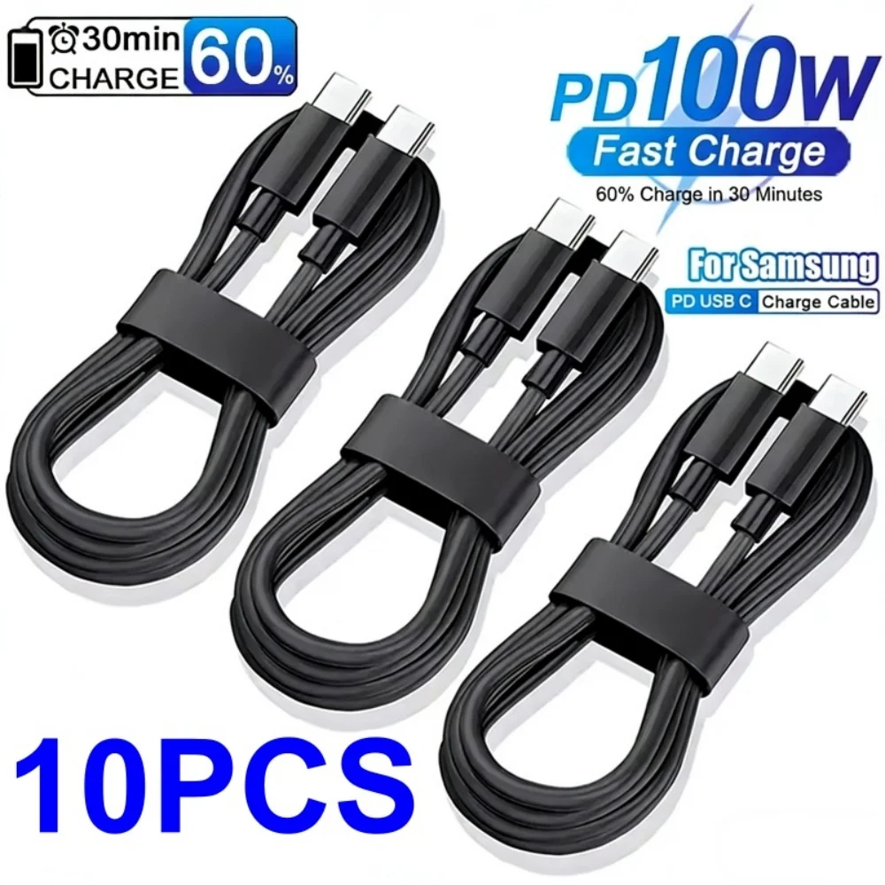 

1/10PCS 45W PD Dual USB C Fast Charging Cable For S24 Ultra Samsung S22 S23 S21 Note20 A55 Quick Charger Type C Data Line