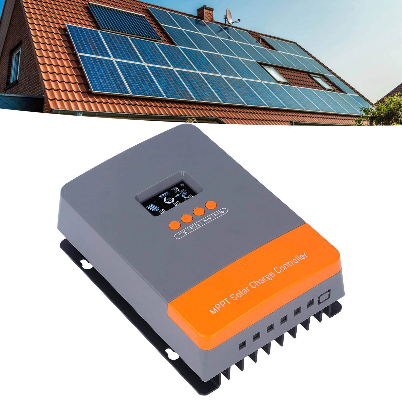 Solar  Discharge Controller O Layer MPPT Solar  Controller Photovoltaic Panel  Discharge Device LCD Display