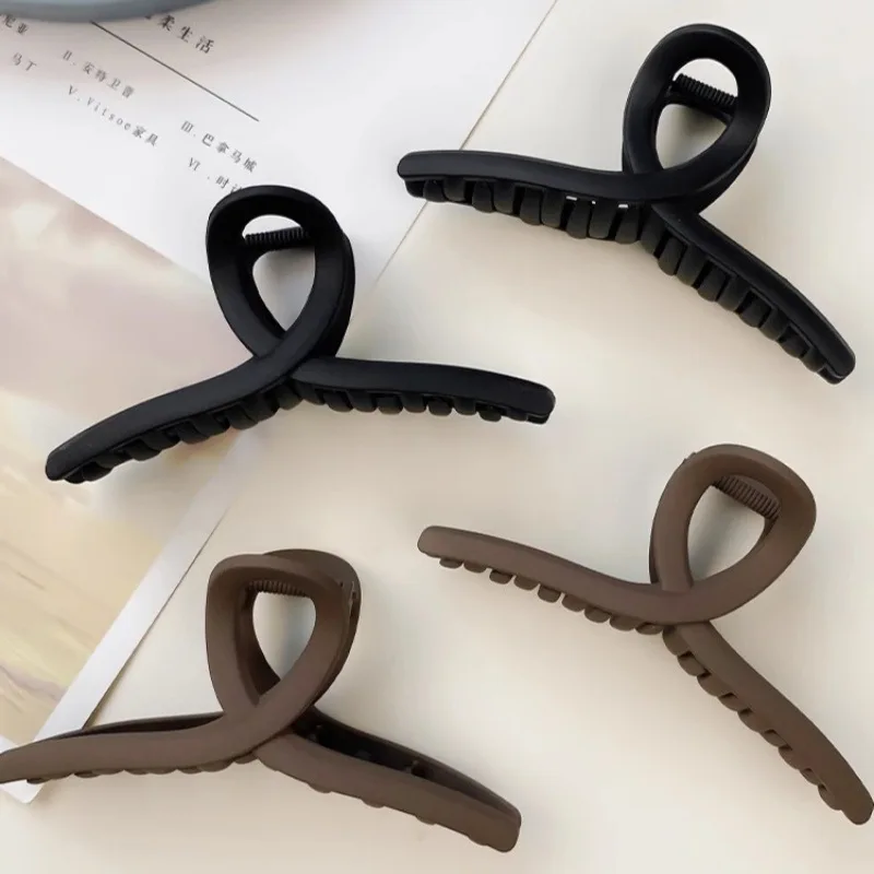 2/4 Stück Damen Haarklammer Kreuz Matt Haarspange Modische Haarspangen Große Haarkrallen Mädchen Koreanische Haaraccessoires – Detail 3