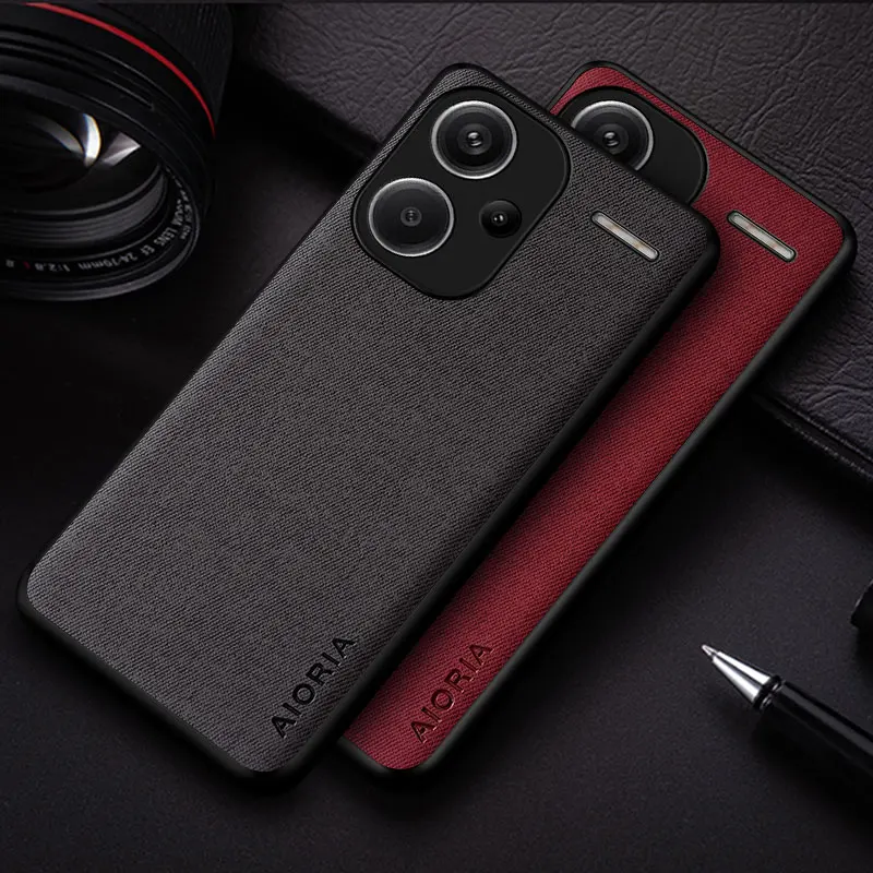 Case For Xiaomi Redmi Note 13 Pro Plus funda durable textile leather cover for redmi note 13 pro case coque