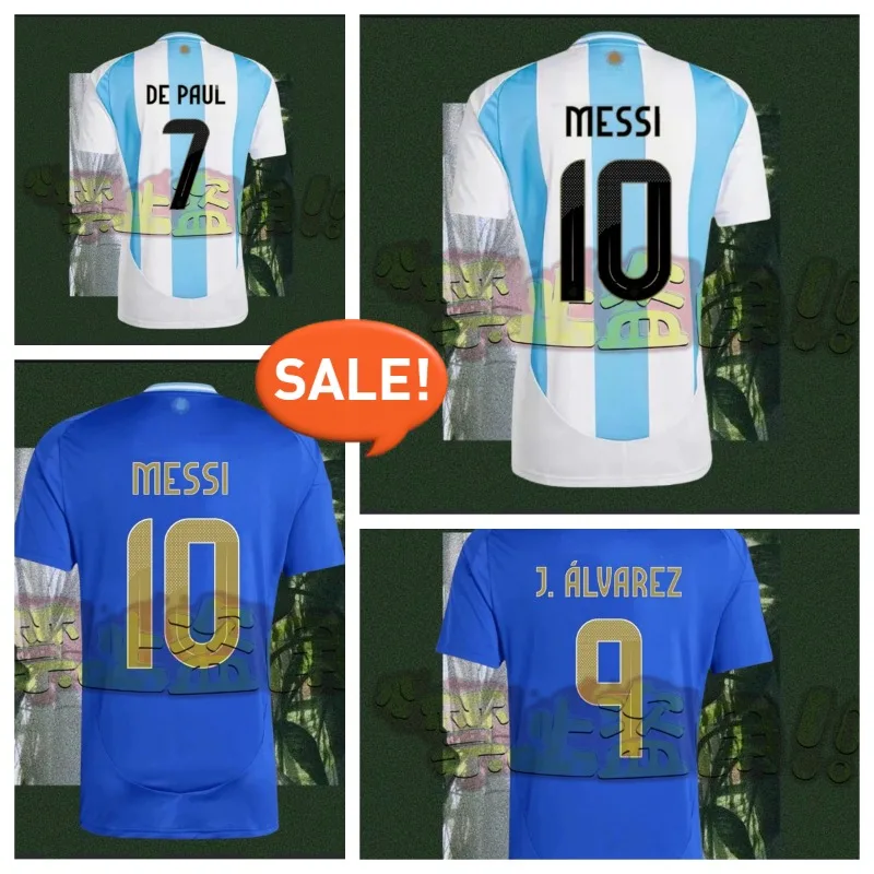 Latest Popular Football Series: Argentine National Team, Americas Home and Away No. 10 The Same T-shirt for Adults and Children