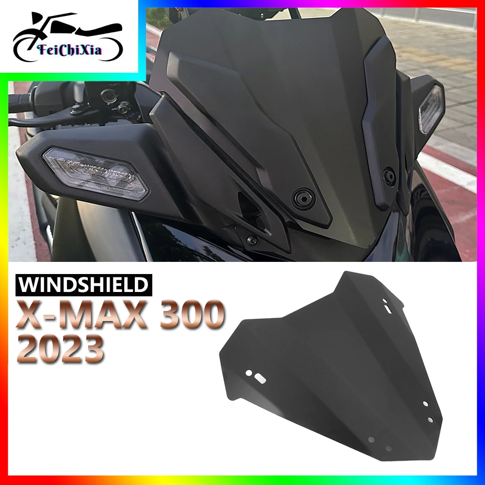 

For YAMAHA X-MAX 300 XMAX 300 Accessories 2023 XMAX300 Motorcycle Windshield Black Fairing Wind Deflector Windscreen