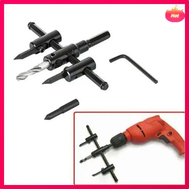 

New Woodworking Opener Adjustable Wood Circle Hole Cutting Diameter Saw Cutter Tool Drill Bit Hole Punching Tools