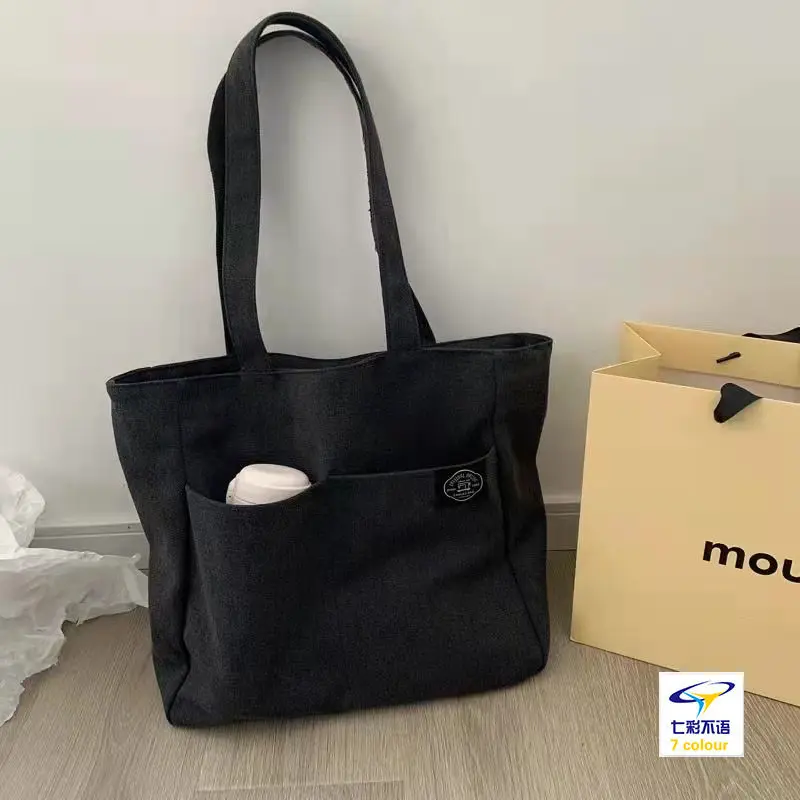 Canvas Bags for Women Shoulder Bag Teenager Girls School Bags Big Capacity Handbag Eco Reusable Grocery Shopping Tote Bag Bolsas