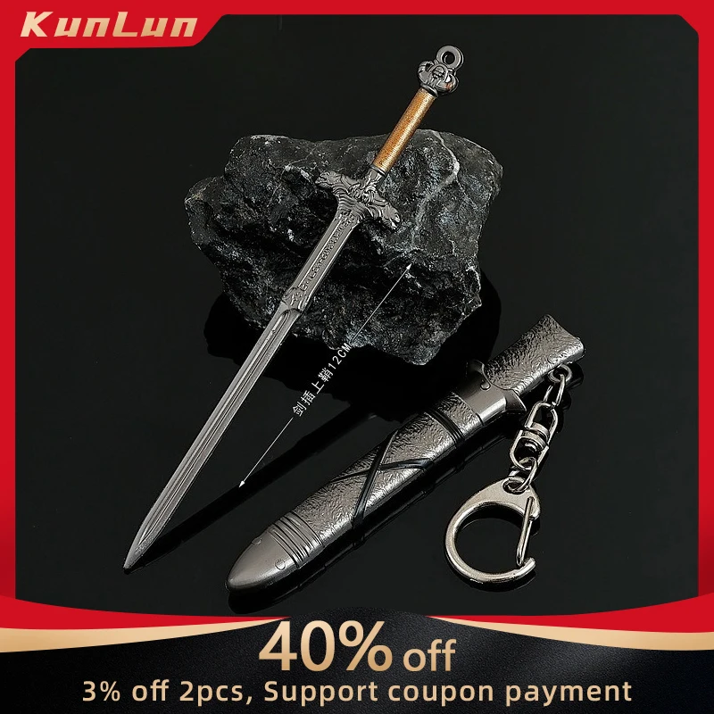 

12 CM Game Peripherals The Sword of Atlantis Metal Craft Weapon Model Collectible Desk Ornaments Creative Birthday Gift for Boy