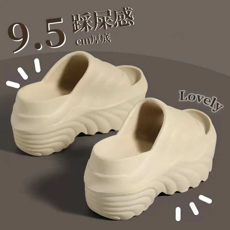 Pantoufles à talons Super hauts de 10 cm pour femmes, chaussures à semelle épaisse et à bout ouvert, plateforme d'été, pantoufles d'ascenseur unies, diapositives de Style gothique