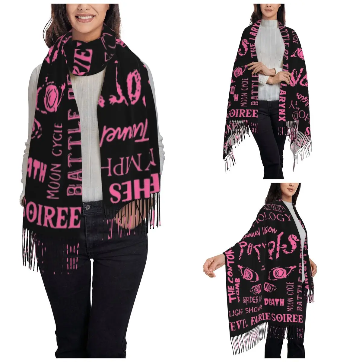 Nymphologi Leeches Martinez Scarf for Women Warm Winter Pashmina Shawls and Wrap Melanie Martinez Long Shawl Scarf Daily Wear