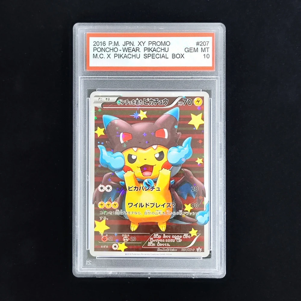 Карта Pokemon Ptcg Diy, японский Пикачу Psyduck Eevee Charizard, 10 очков, рейтинг, карты, аниме-игры, коллекционные карты, игрушка в подарок