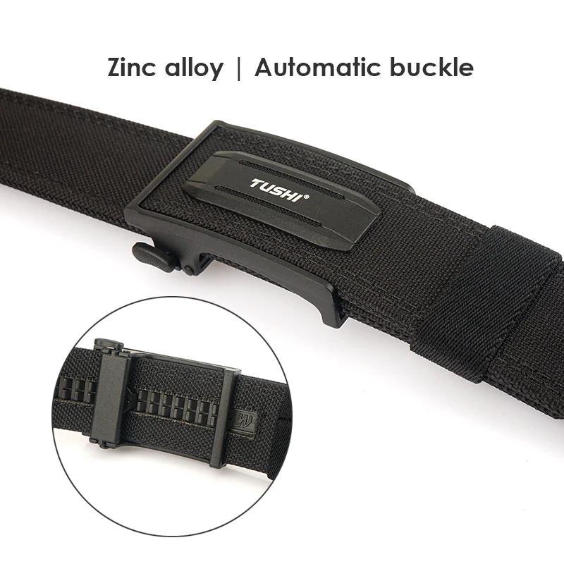 VATLTY Stylish Tactical Belt for Men Metal Automatic Buckle Tight Nylon Military Belt Stiff Work Belt Rigid Casual Girdle Male - Image 4