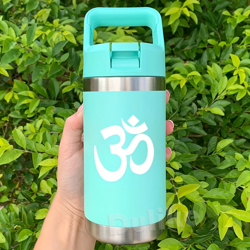 Minimalistyczna naklejka winylowa Yoga Om Symbol na szybę samochodu Laptop Cup Decor Usuwalna medytacja Om Namaste Yoga Naklejki Home Decor — zdjęcie 3
