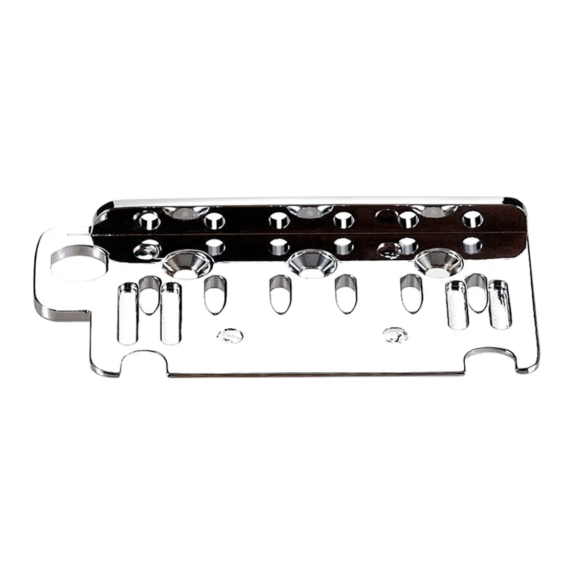 ABPF Universal Tremolo Bridge Assembly 6-String Chrome Plate for Electric Guitar Tremolo System Bridge