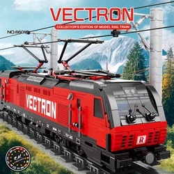 1757PCS Vectron Passenger Train Building Blocks City Transport Train Desktop Decoration Ornaments Kids DIY Toys Birthday Gifts