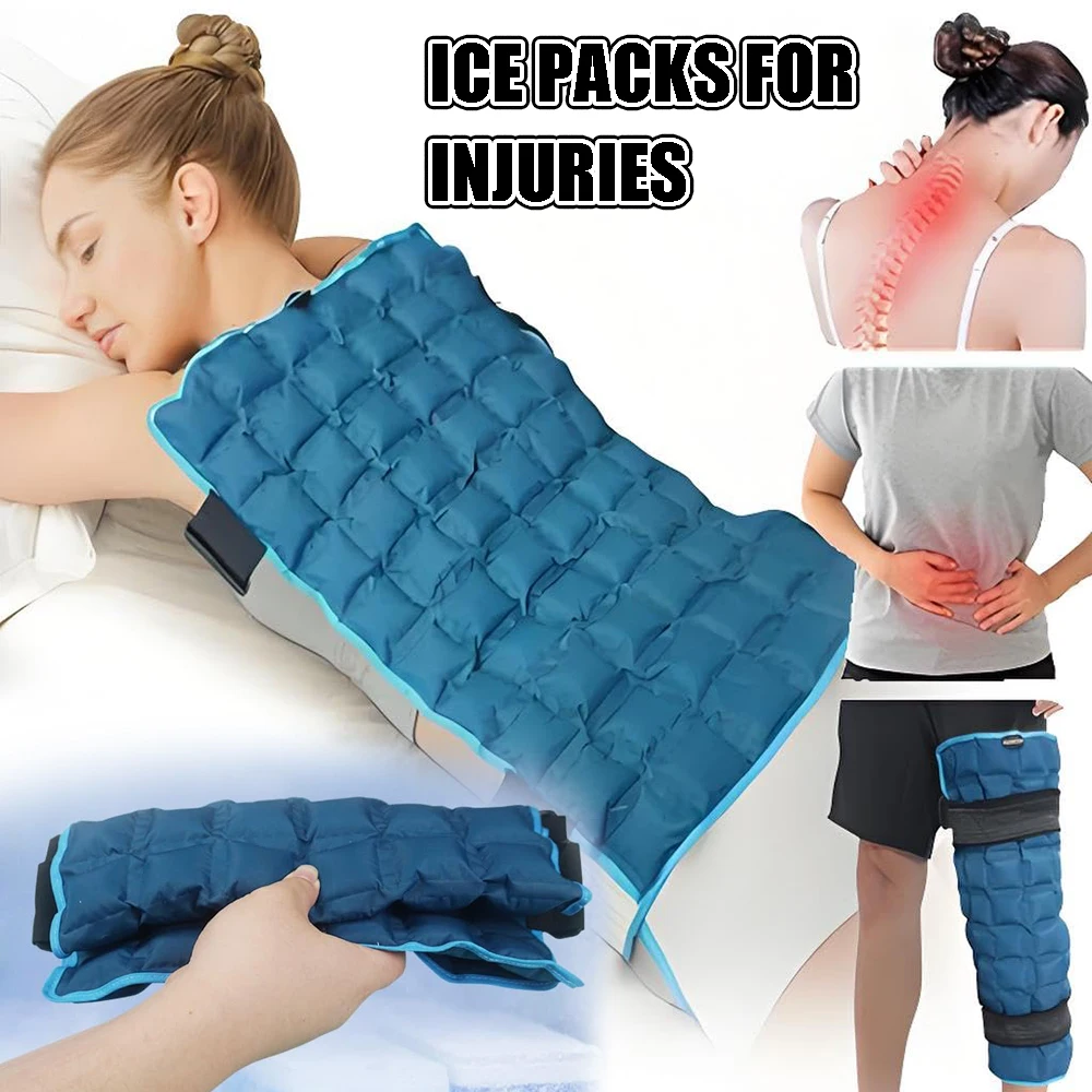 

Большой ледяной пакет для спины, многоразовые ледяные пакеты для травм, холодный и горячий пакет, оберточная пленка 14x20 дюймов, увлажняющая резиновая терапевтическая подушка для облегчения боли в мышцах