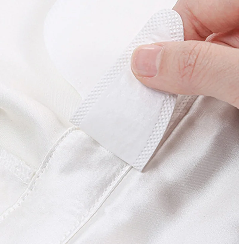 20/50/100 Stück Kragen-Schweißabsorber Einweg-Kragenschutz Hemdkragen-Schweißschutz Unisex Hutkragen-Schweißpad – Detail 6