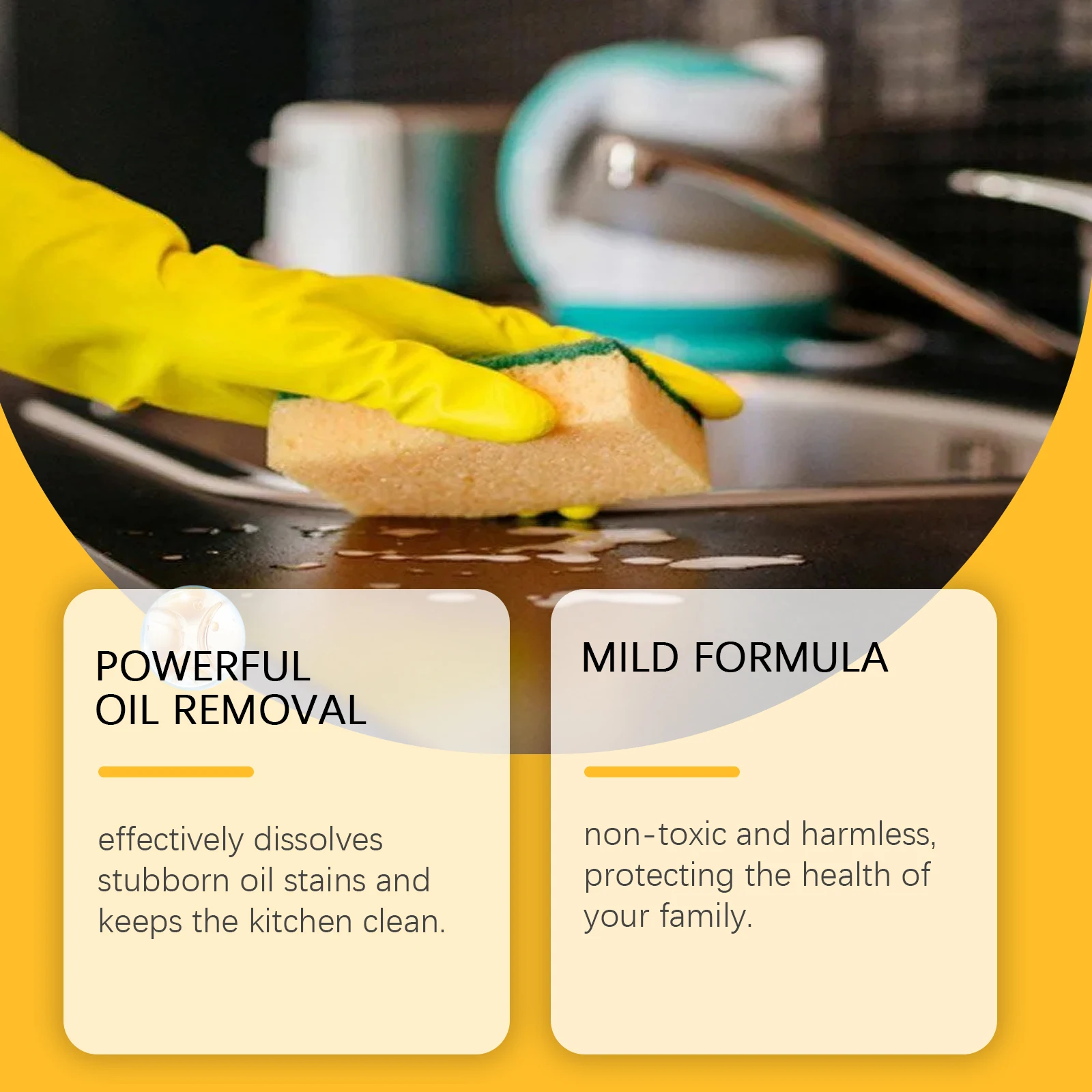 Kitchen Degreaser Spray - Heavy Oil Cleaner, Range Hood, Stovetop, Cookware Cleaning, Deep Degreasing and Fast Acting