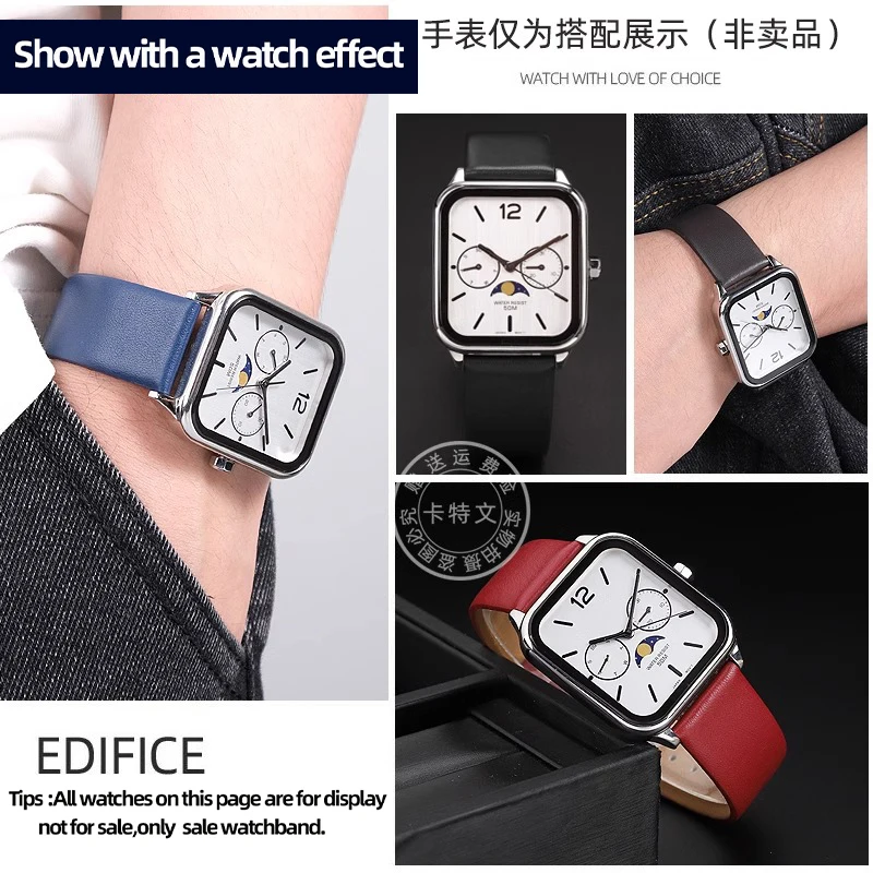 Кожаный ремешок для часов Casio SHEEN 3744 MTP Series MTP-M305 MTP-1183 MTP-V006/V001, унисекс, сменный ремешок шириной 20 мм для студентов