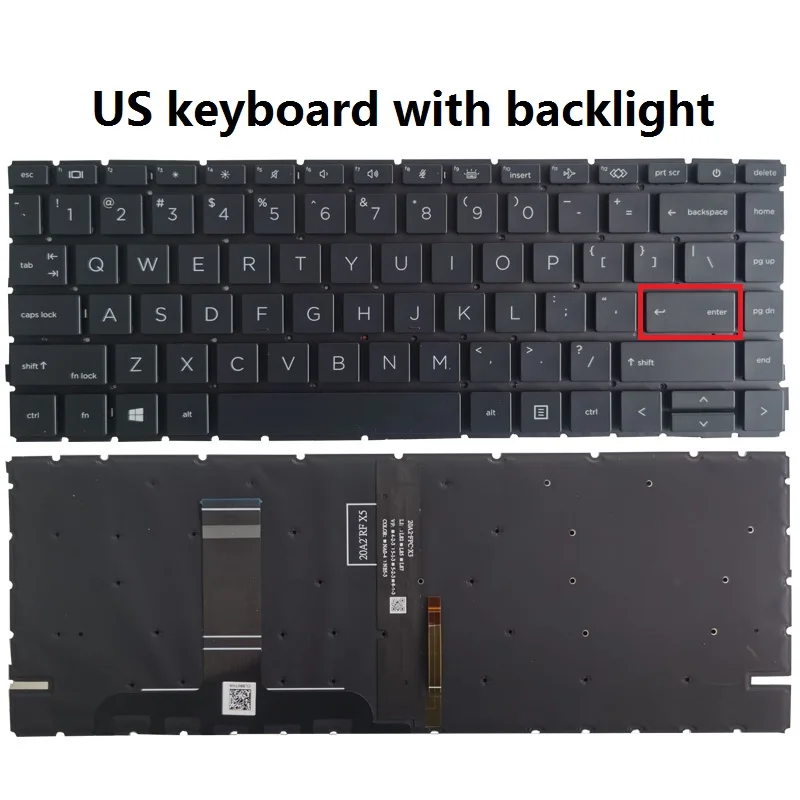 Imagem -02 - Teclado Portátil para hp Probook Eua Reino Unido Espanhol Latim 445 440 g8 g9 645 640 g8 Elitebook 645 640 g9 Backlight Novo