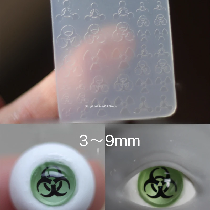 Pupil High-gloss Biochemical Research Series Neuron/cell Division Mini Silicone Mold DIY Doll Eye Decoration Resin Drip Eye Bead