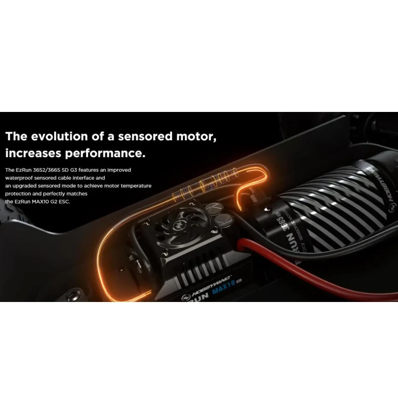 

Original Hobbywing Ezrun Max10 G2 80A/140A Sensored Brushless ESC 3652SD/3665SD G3 Motor for 1/10 RC Cars