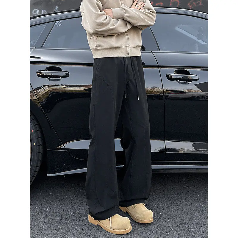 

Bla Tee-Proof Angle Cut Workwear Pants Men's Spring Autumn Design Sense Knife Long Trousers Straight Leg Casual Pants