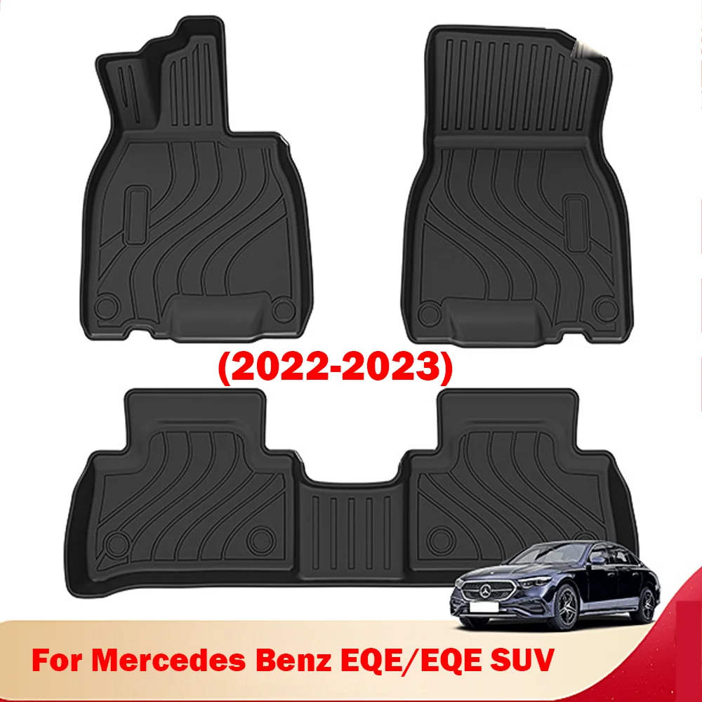 

Car Floor Mat Waterproof TPE Rubber Non-Slip Fully Surrounded Refit Left Hand Drive for Mercedes Benz EQE/EQE SUV 2022-2023