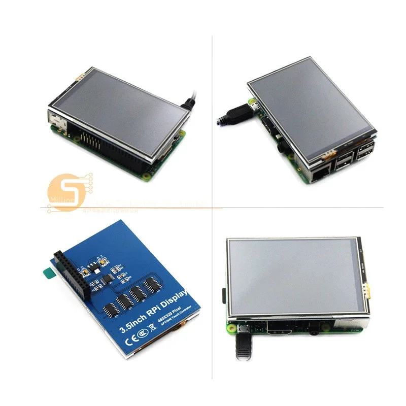 3.5 inch 480*320 TFT LCD Display Screen with Touch Panel for RPi1/RPi2/Raspberry pi3/Raspberry Pi 4 Board V3 free shipping