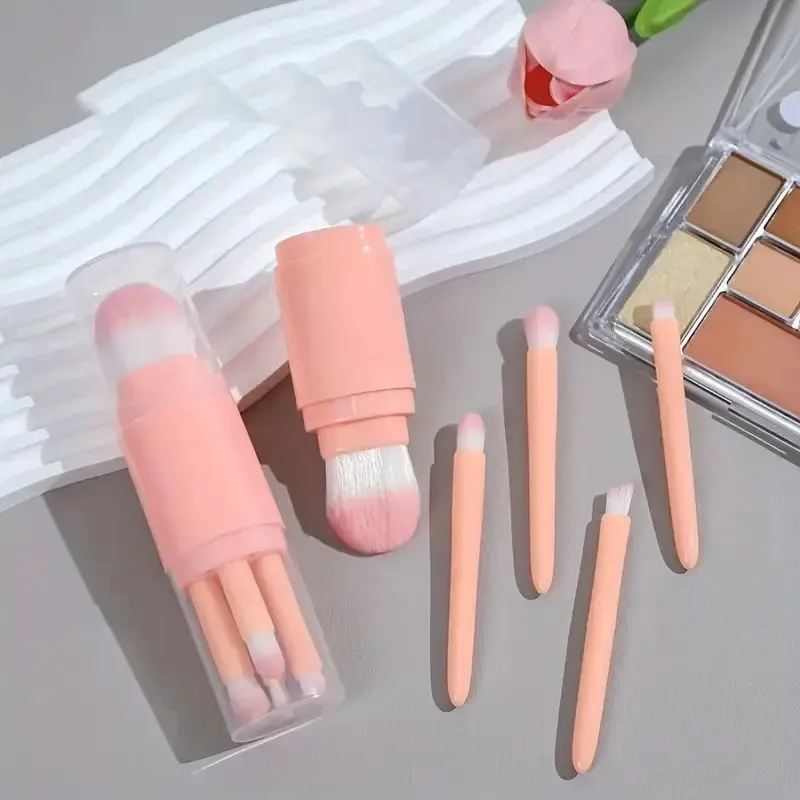 伸縮式デザインの5-in-1ミニメイクブラシセット |   旅行や家庭での使用に適したポータブルで伸縮自在な美容ツール