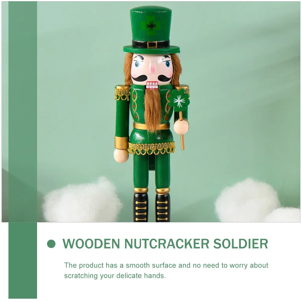 

Christmas Nutcracker Wooden Soldier Decor Smooth Surface No Scratch Hands Creative Home Restaurant Coffee Shop Decoration