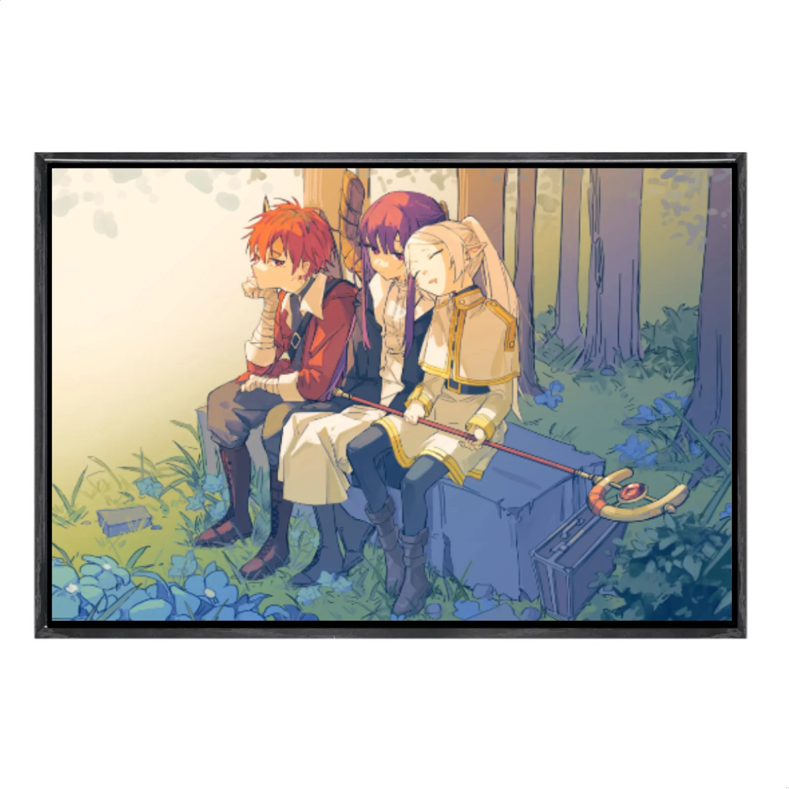 

Japanese Manga Multi-Size Canvas Poster Double Framed Wall Art, Frieren Home Decor for Living Room Bedroom
