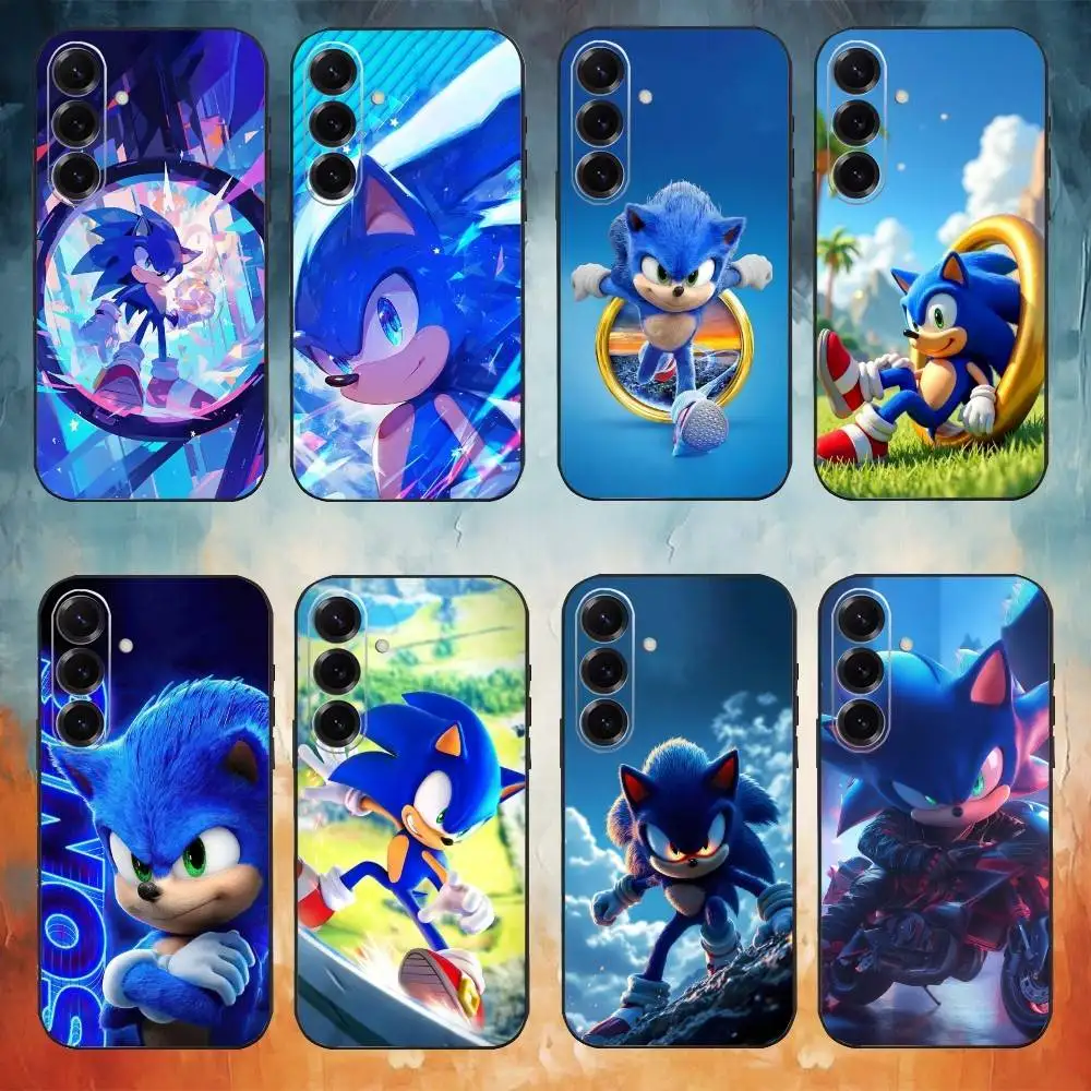 

S-Sonic The H-Hedgehog Phone Case For Samsung Galaxy A73,A72,A71,A70,A53,A52,A51,Others Soft Black Cover