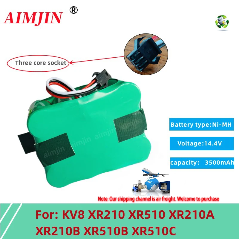 14.4V Rechargeable Battery SC Ni-MH 3500mAh Vacuum Sweeping Cleaner Robot for KV8 XR510 XR210A XR210B XR510A XR510B XR510C 510D