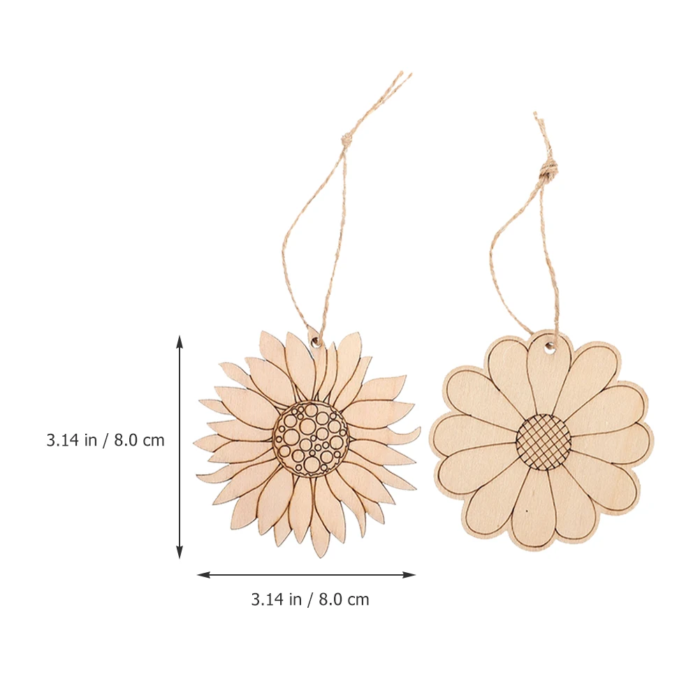 

30pcs Wooden Sunflower Cutouts Diy Crafts Unfinished Wood Slices Holiday Decorations Autumn Thanksgiving Party Supplies Smooth