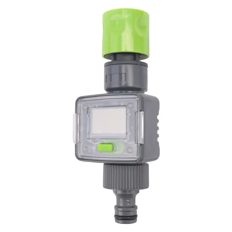 [NEWA76K!】 Digital Water Flow Meter IPX6 Outdoor Garden Hose Water Calculate Consumption Water Flow Rate 3/4Inch Thread Connecto