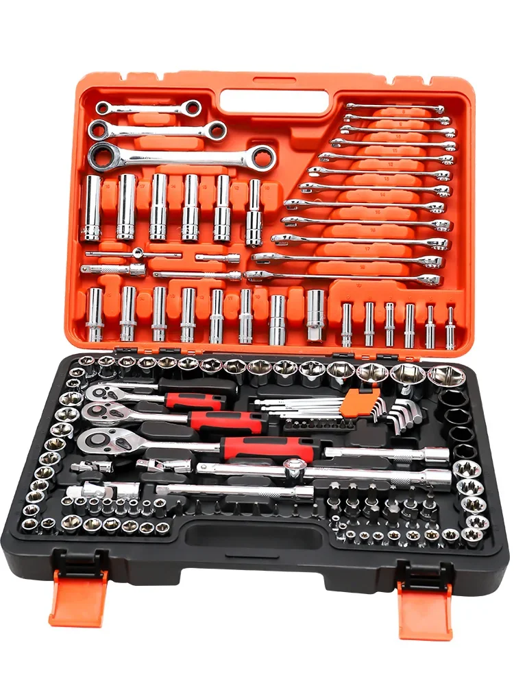 

Multi functional socket wrench auto repair tool combination ratchet wrench special large and small flying 46 piece socket set