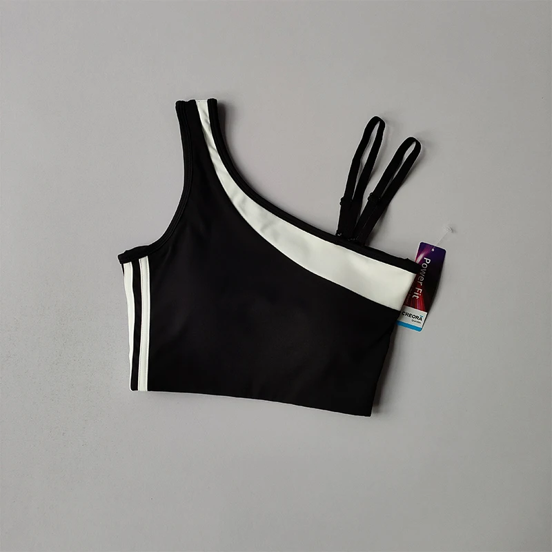 One-shoulder Strap Sports Underwear Naked Beauty Back Yoga Sports Bras Gather Vest Fitness Running Bra Summer Clothing