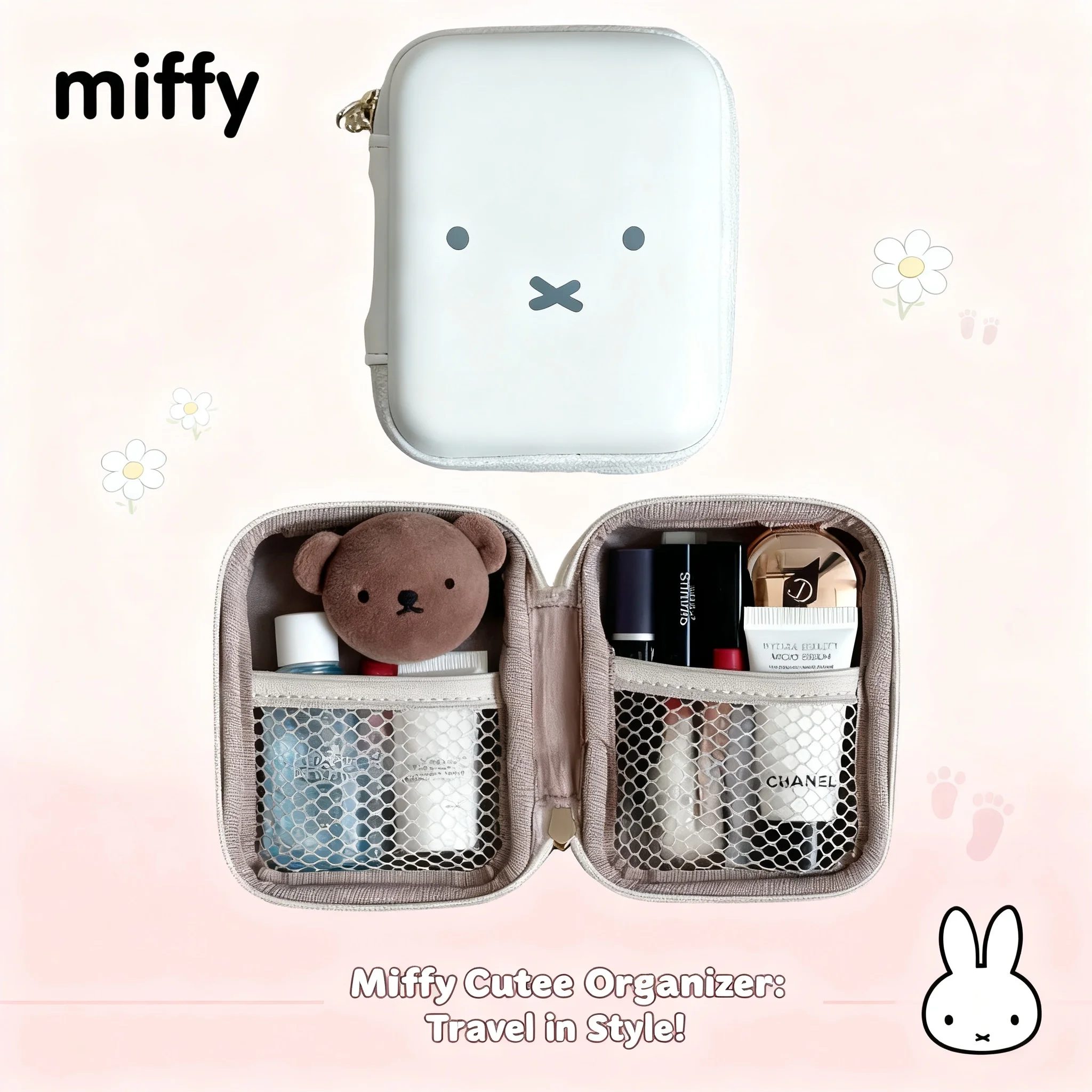 

Miffy Kawaii Small Storage Bag Multi-functional Portable Tampon Toiletry Christmas Gift