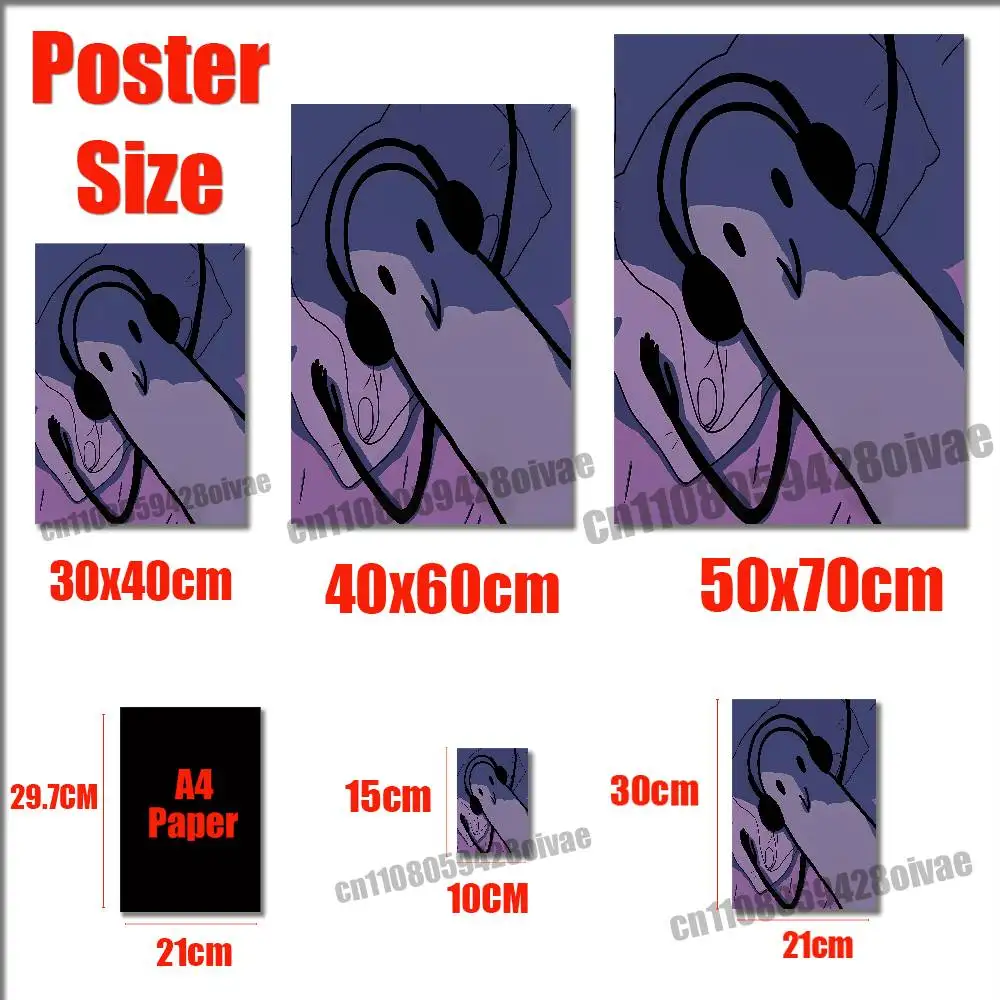 Goodnight Oyasumi Punpun Poster Sticker For Bars 40x60cm Self-adhesive Ornament Collectibles Playbill Cover