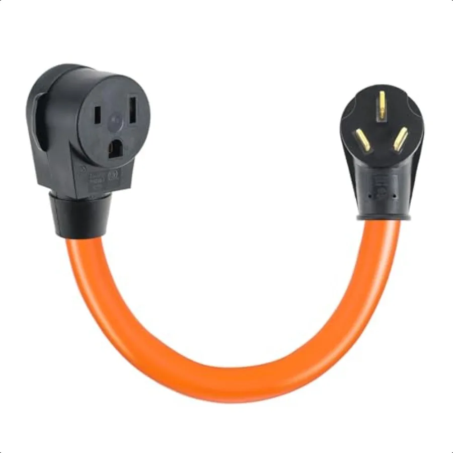 

NEMA 1050P to 650R Welder Adapter Cord 50Amp 3 Prong Range Stove Oven to 50Amp 3 Prong Welder Plasma Cutter Power Adapter STW 6