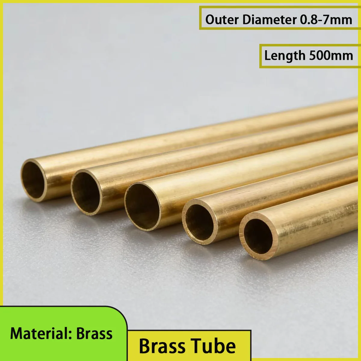Yellow copper tube with an outer diameter of 0.8-7mm is used for refrigeration, heat exchange, decorative hardware, etc