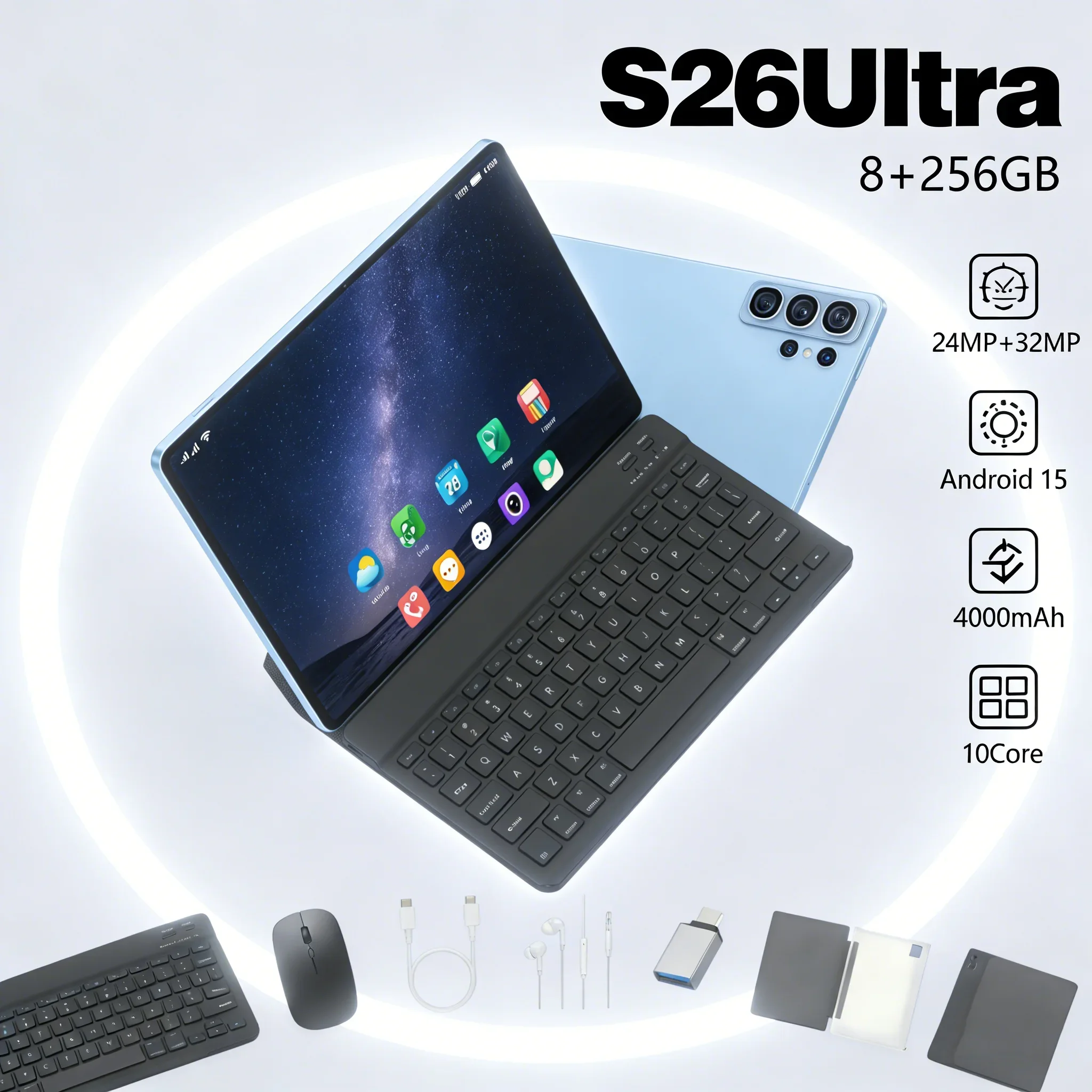 Original S26 Ultra Android 15 Tablet 8+256GB Ultra-thin Large Storage Student Learning Tablet