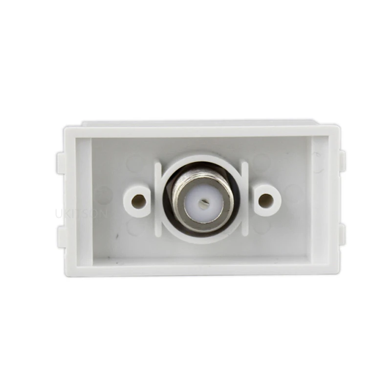 F Type Coax Adapter Connector F Jack Female To Female RF Coaxial Plug Socket For Combiner TV Cable Coupler 23x36mm In White