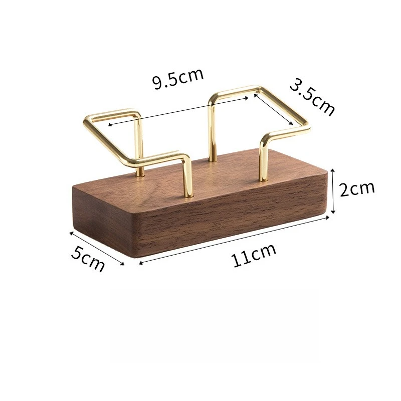 1PCS Professional Wooden Metal Business Card Holder for Hotel Reception Desk Restaurant  Desktop - Multipurpose Card Display